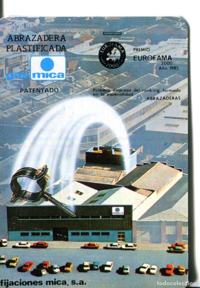 Coleccionismo calendarios: CALENDARIO ABRAZADERA PLASTIFICADA FIJACIONES MICA, A&Ntilde;O 1986, PREMIO EUROFAMA