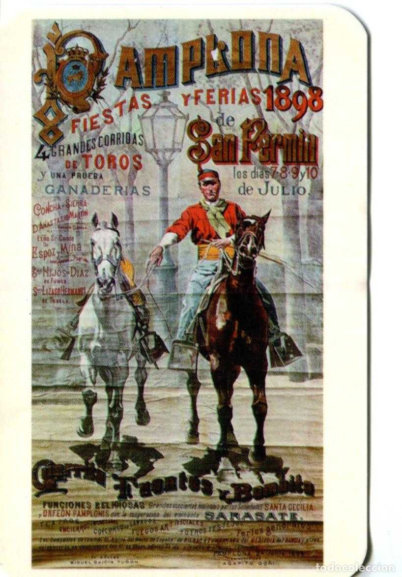 Coleccionismo calendarios: CALENDARIO A&Ntilde;O 1998 - CARTEL DE SAN FERMIN DE 1898. PAMPLONA. TOROS. PUBLICITARIO TAURINO