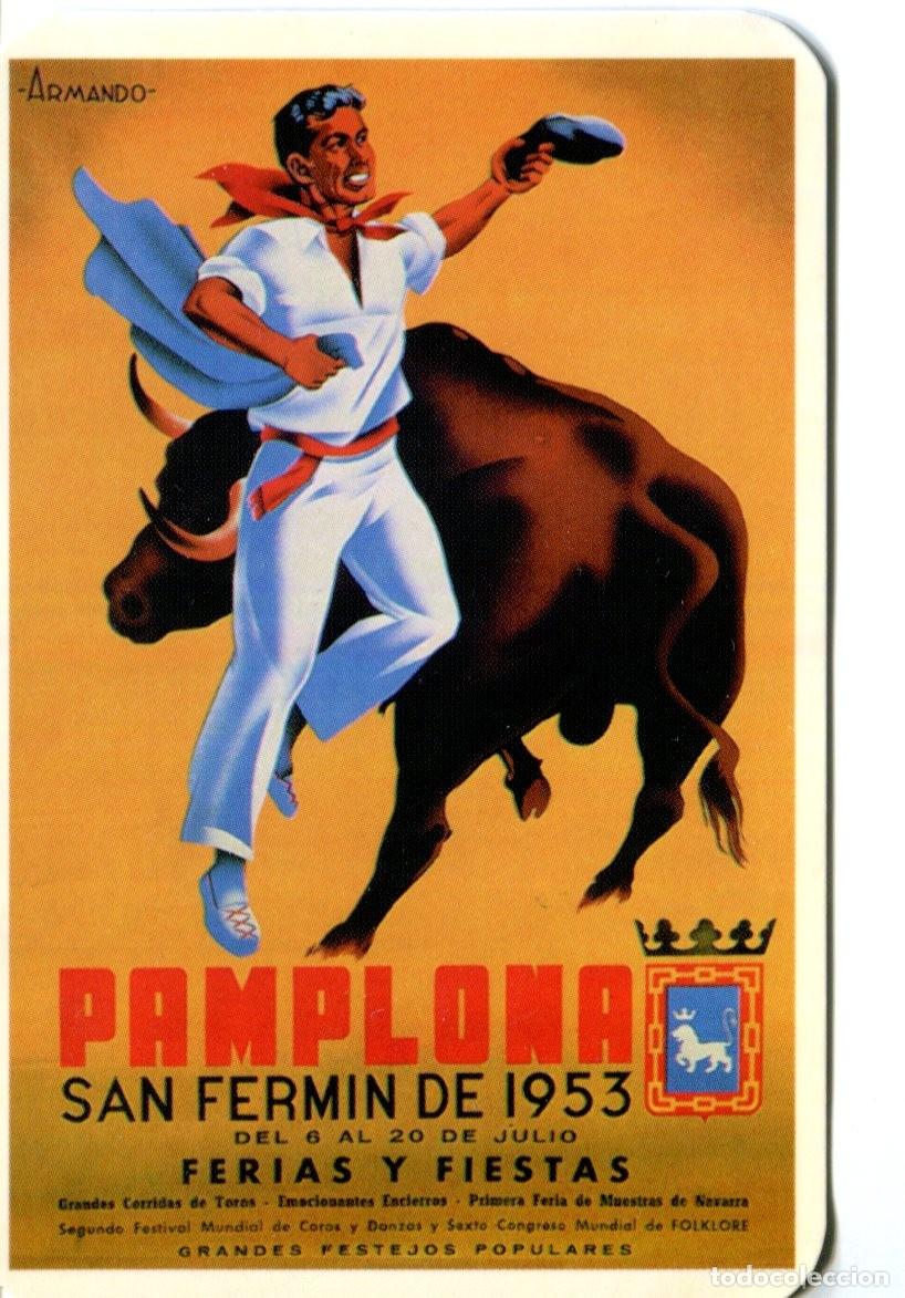 Coleccionismo calendarios: CALENDARIO A&Ntilde;O 1998 - CARTEL DE SAN FERMIN DE 1953. PAMPLONA. TOROS. PUBLICITARIO TAURINO