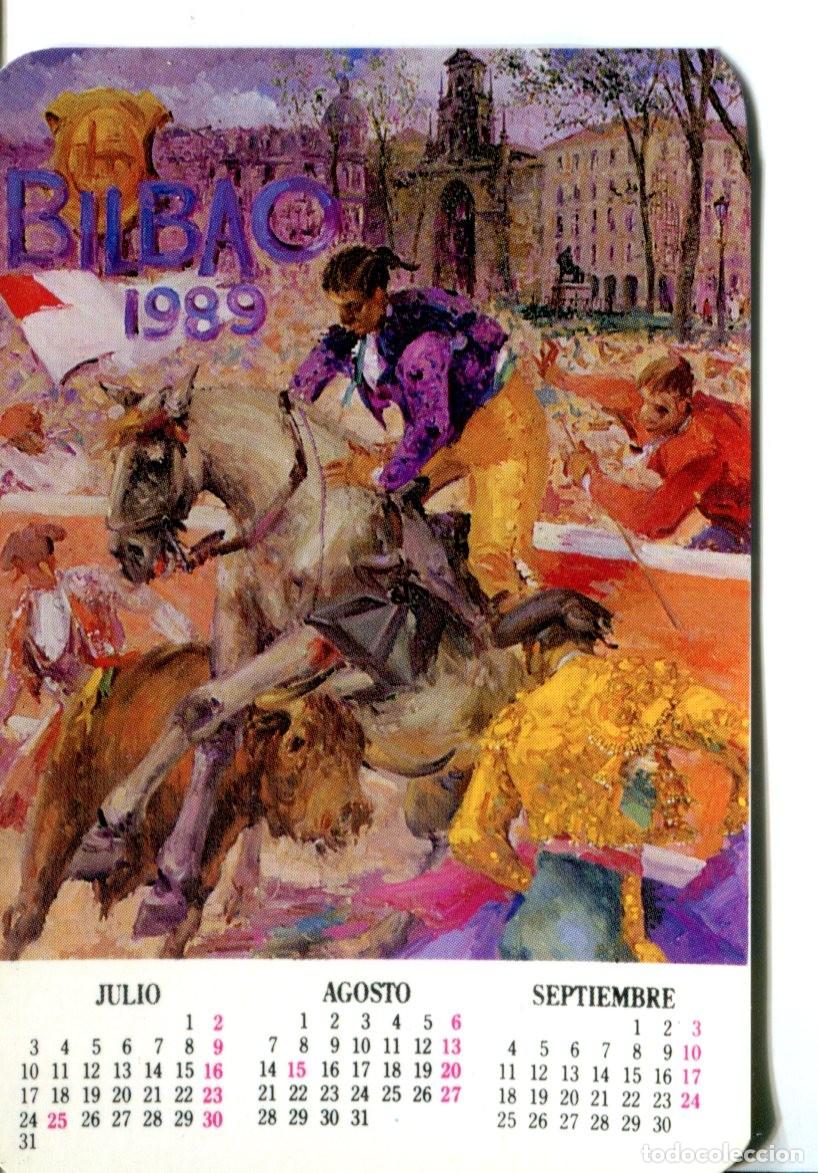 Coleccionismo calendarios: CALENDARIO PLAZA DE TOROS DE VISTA ALEGRE BILBAO SEMANA GRANDE - CARTEL DE LA FERIA DE BILBAO 1989