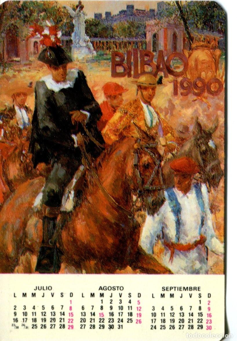Coleccionismo calendarios: CALENDARIO PLAZA DE TOROS DE VISTA ALEGRE BILBAO SEMANA GRANDE - CARTEL DE LA FERIA DE BILBAO 1990