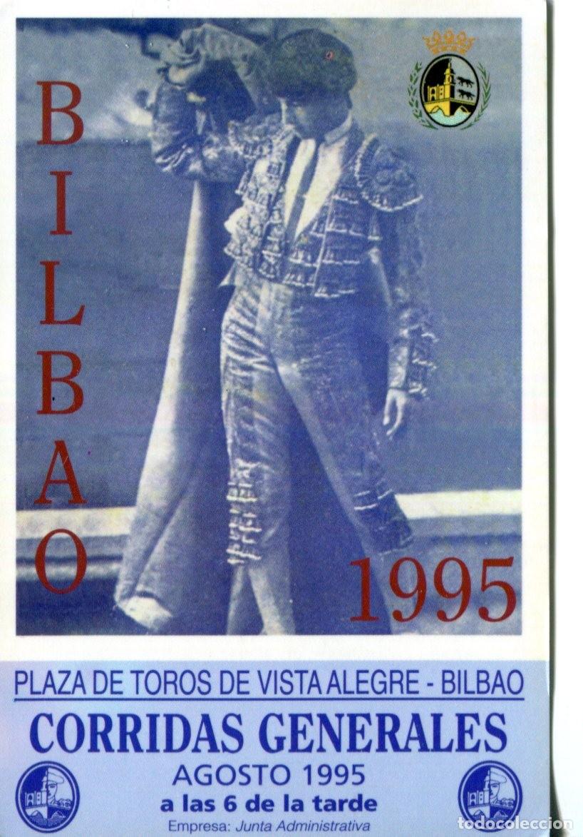 Coleccionismo calendarios: CALENDARIO PLAZA DE TOROS DE VISTA ALEGRE BILBAO SEMANA GRANDE - CARTEL DE LA FERIA DE BILBAO 1995
