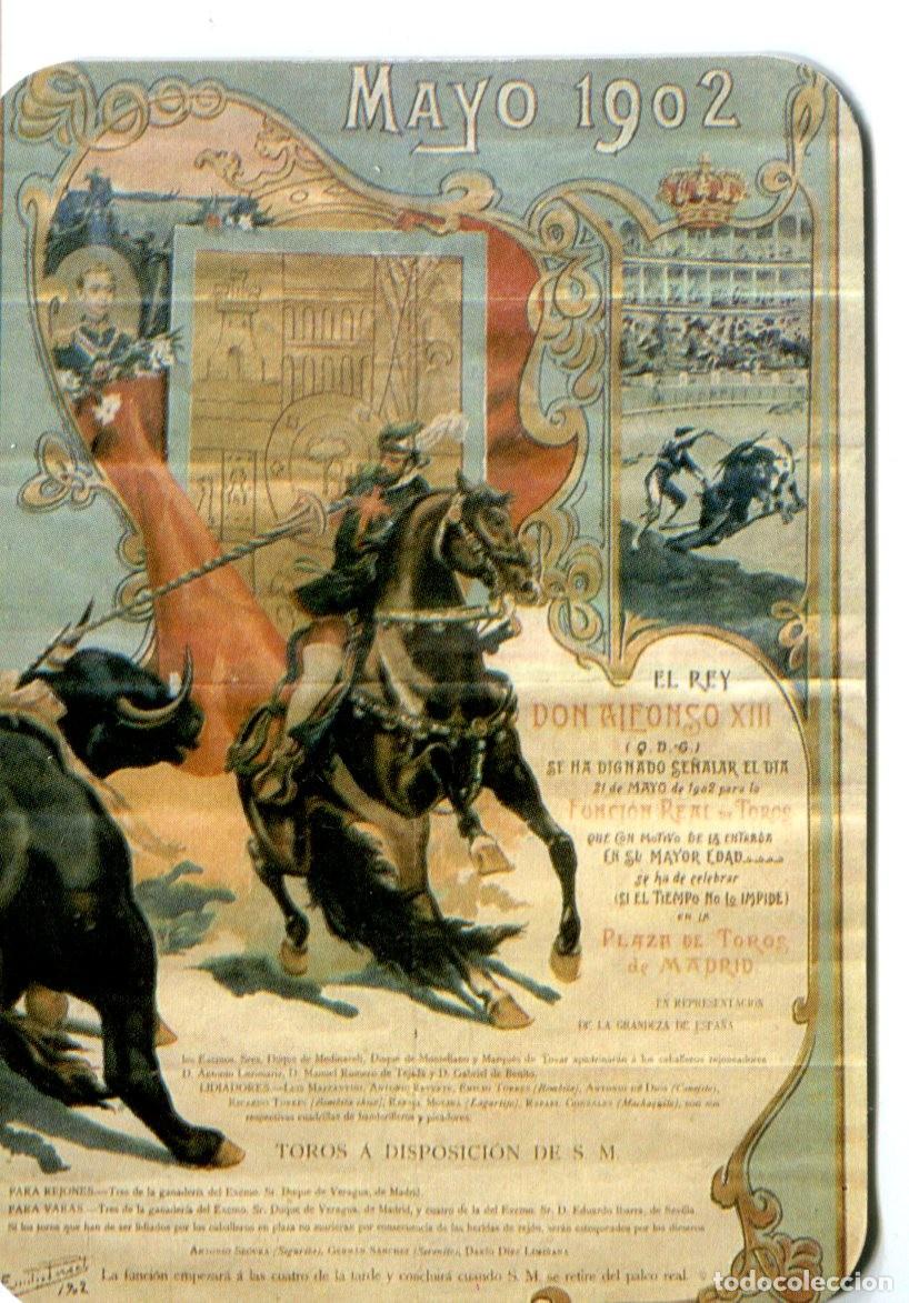 Coleccionismo calendarios: CALENDARIO CARTEL TAURINO CORRIDA DE TOROS MAYO 1902, A&Ntilde;O 1988, SERIE CB 88,
