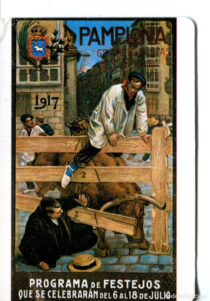 Coleccionismo calendarios: CALENDARIO A&Ntilde;O 1987 TOROS. CARTEL TOROS PAMPLONA1917 SAN FERMIN TAUROMAQUIA