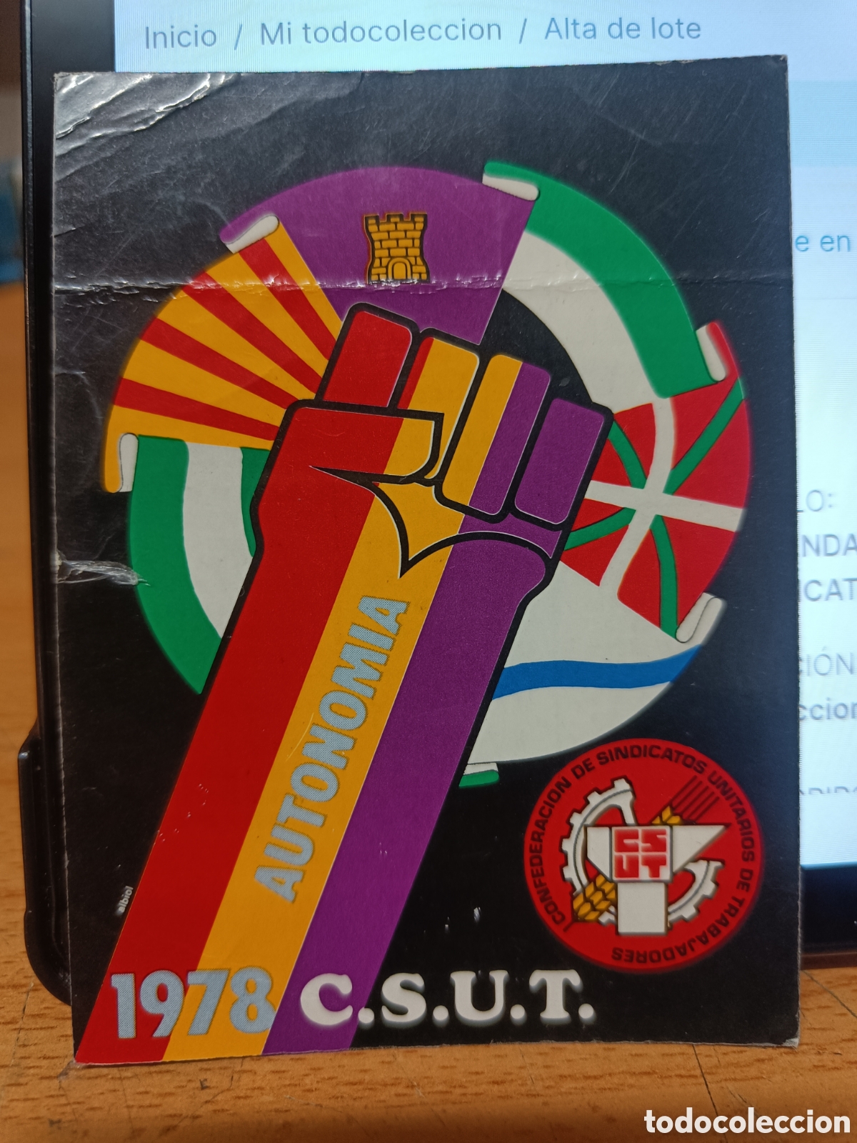 Coleccionismo calendarios: CALENDARIO DE BOLSILLO 1978 C.S.U.T. CONFEDERACI&Oacute;N DE SINDICATOS DE TRABAJADORES.