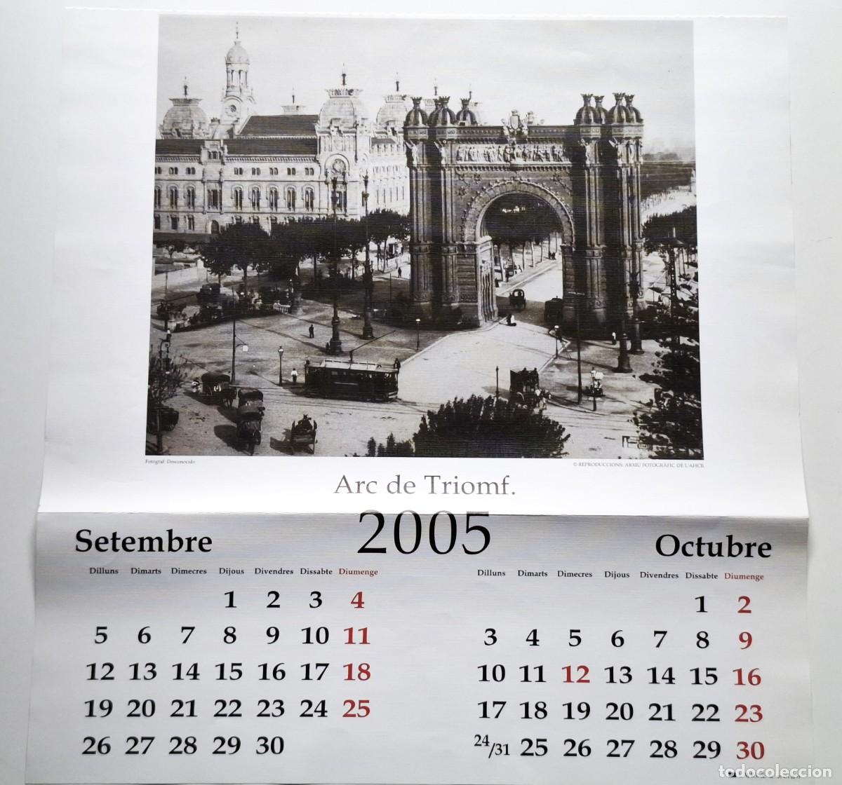 Collezionismo Calendari: LAVIGNE - HOJA CALENDARIO BARCELONA 2005 (ARC DE TRIOMF) 45X43.CM