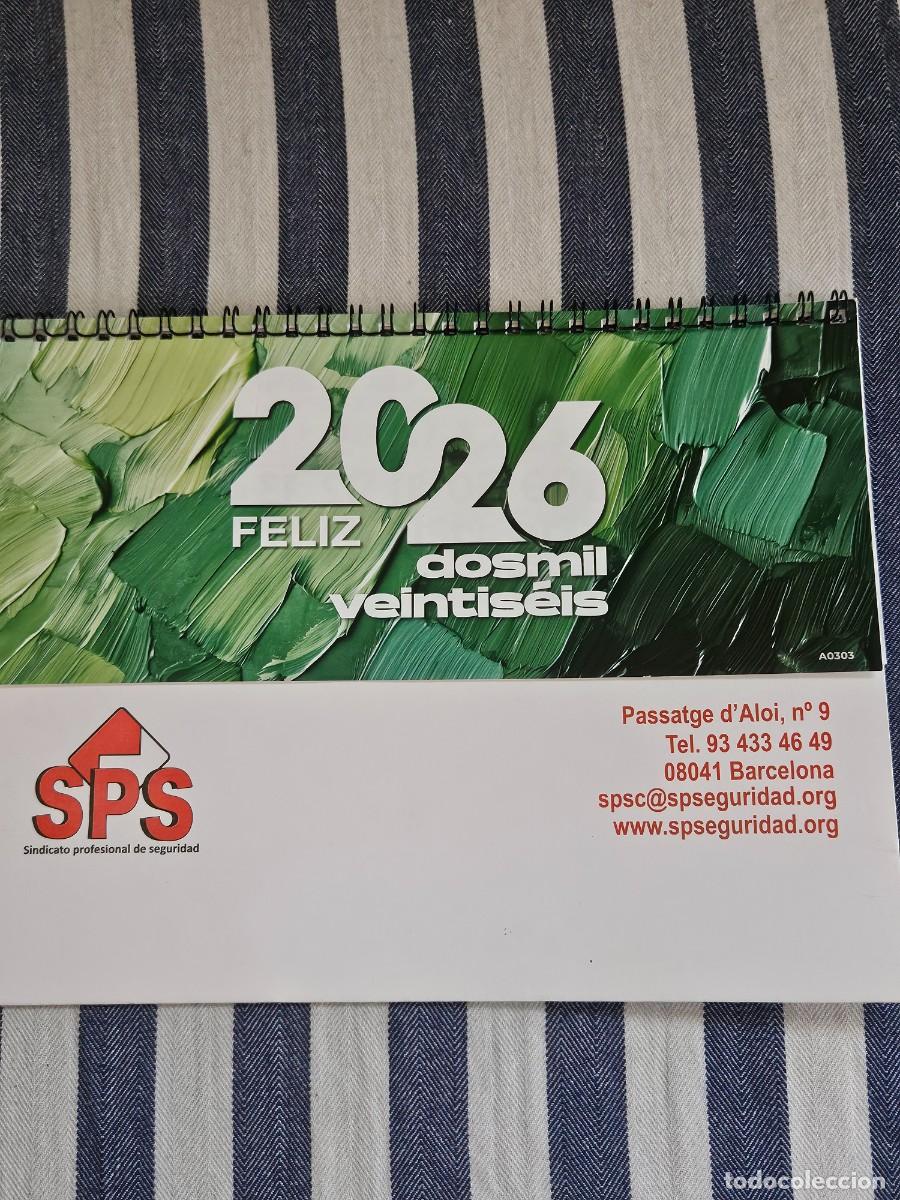 Coleccionismo calendarios: Calendario Nuevo De Sobremesa Publicidad SPS/ Sindicato Profesional De Seguridad Del A&ntilde;o 2026.