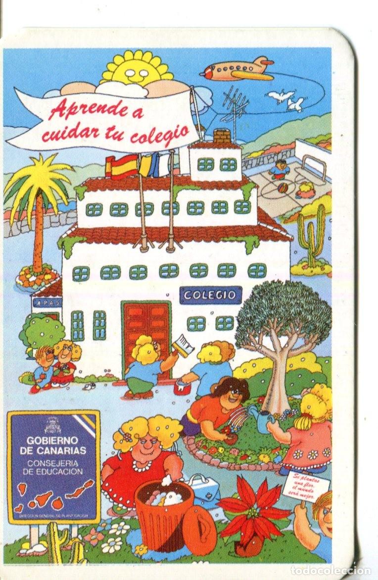 Collectables Calendars: CALENDARIO GOBIERNO DE CANARIAS (APRENDE A CUIDAR TU COLEGIO) A&Ntilde;O 1986 ** FOURNIER ???