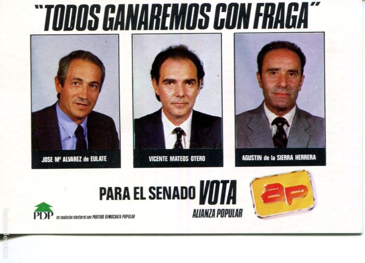 Coleccionismo calendarios: CALENDARIO POLITICO. AP (ALIANZA POPULAR) A&Ntilde;O 1983 TODOS GANARESMO CON FRAGA