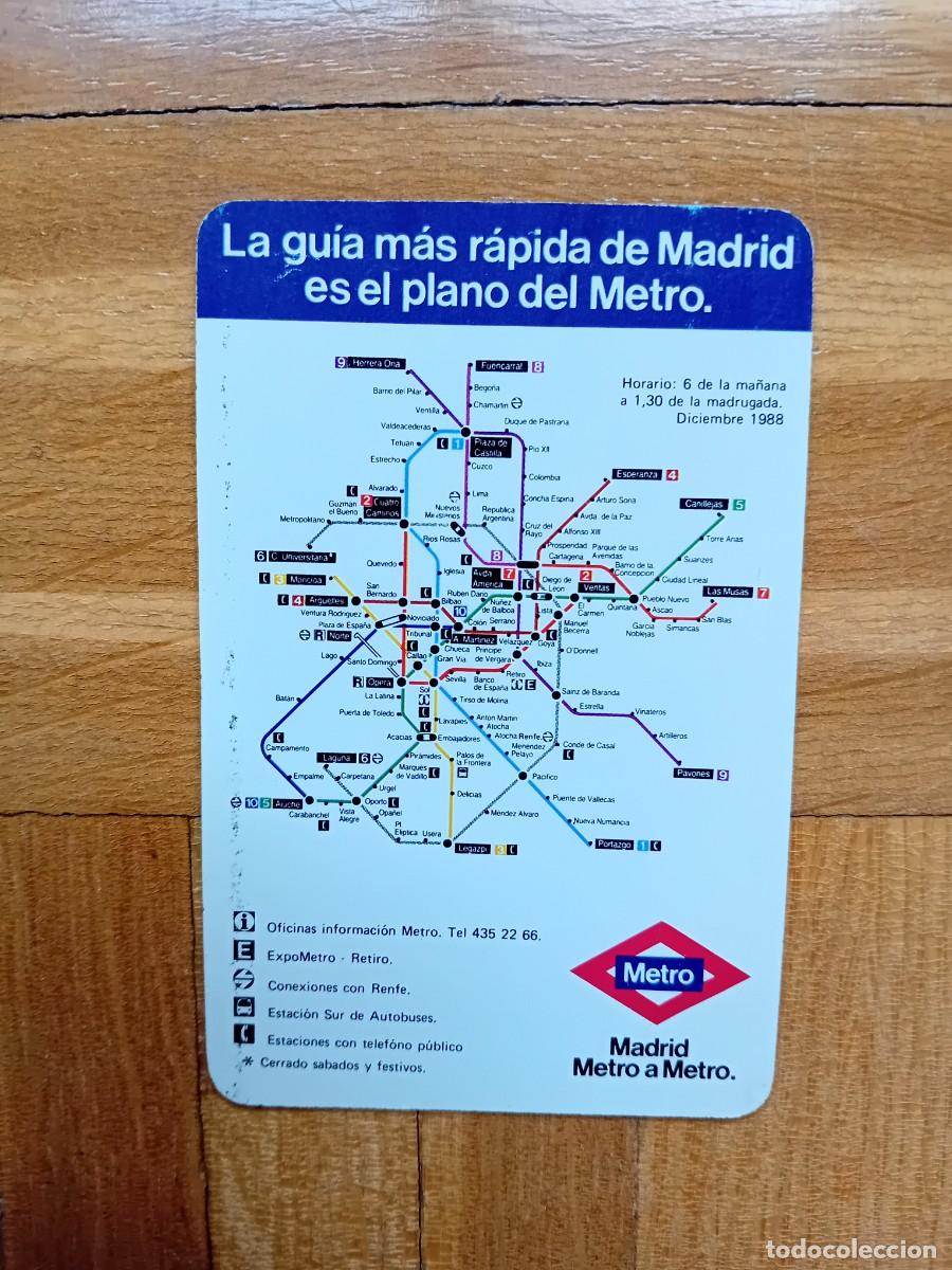 Collezionismo Calendari: CALENDARIO FOURNIER MADRID METRO A METRO A&Ntilde;O 1989 VER FOTOS