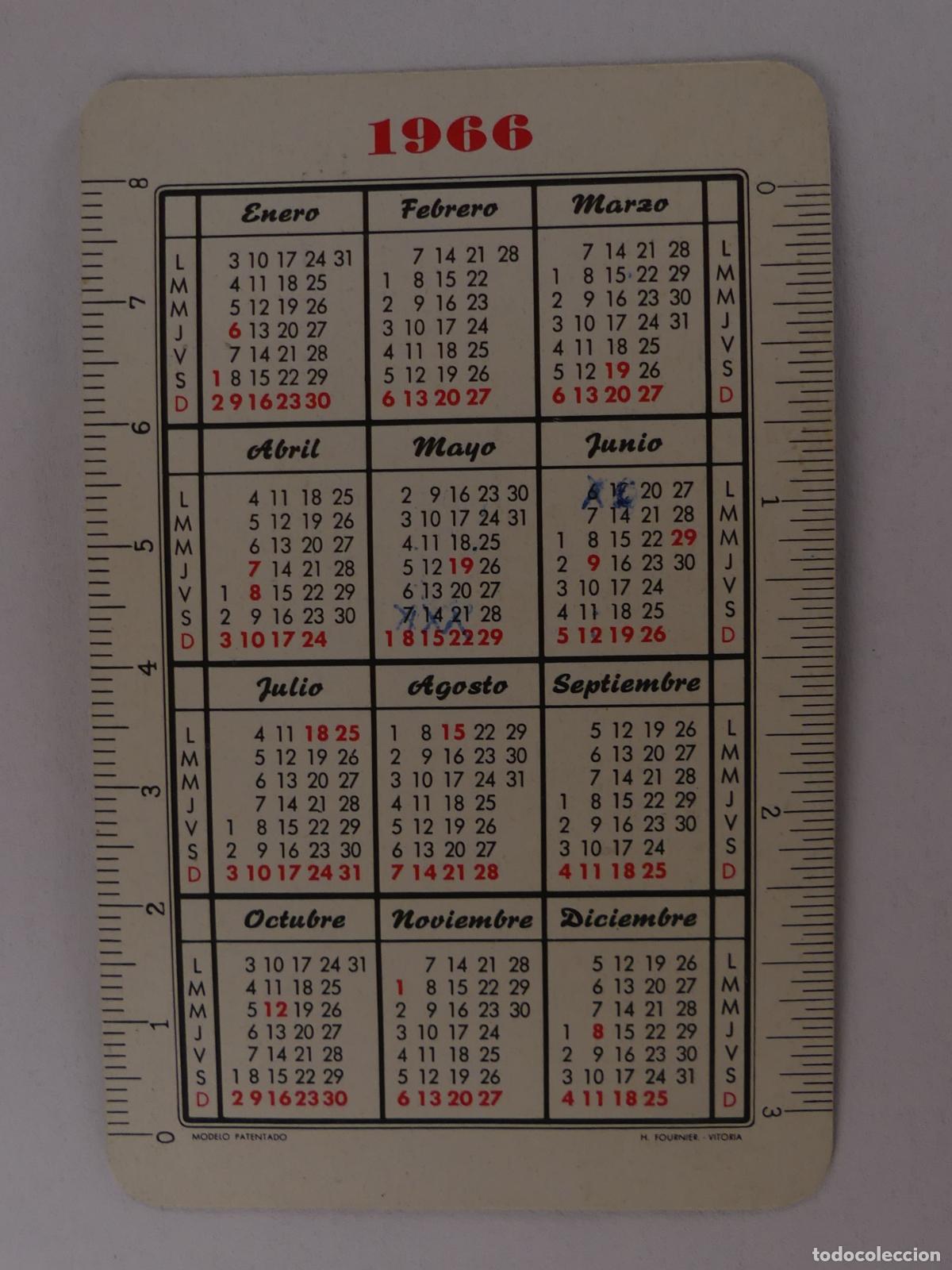 Coleccionismo calendarios: CALENDARIO DE BOLSILLO A&Ntilde;O 1966 - Foto 2