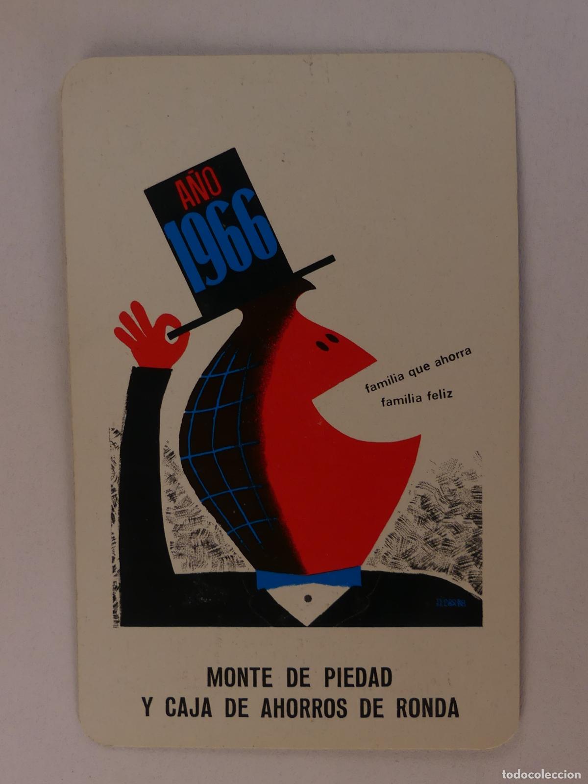 Coleccionismo calendarios: CALENDARIO DE BOLSILLO A&Ntilde;O 1966 - MONTE DE PIEDAD Y CAJA DE AHORROS DE RONDA