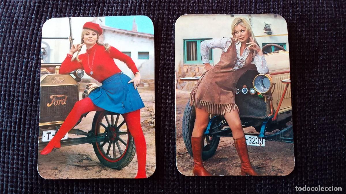 Coleccionismo calendarios: LOTE DE 2 CALENDARIOS. COCHES CLASICOS. CHICAS. 1973.