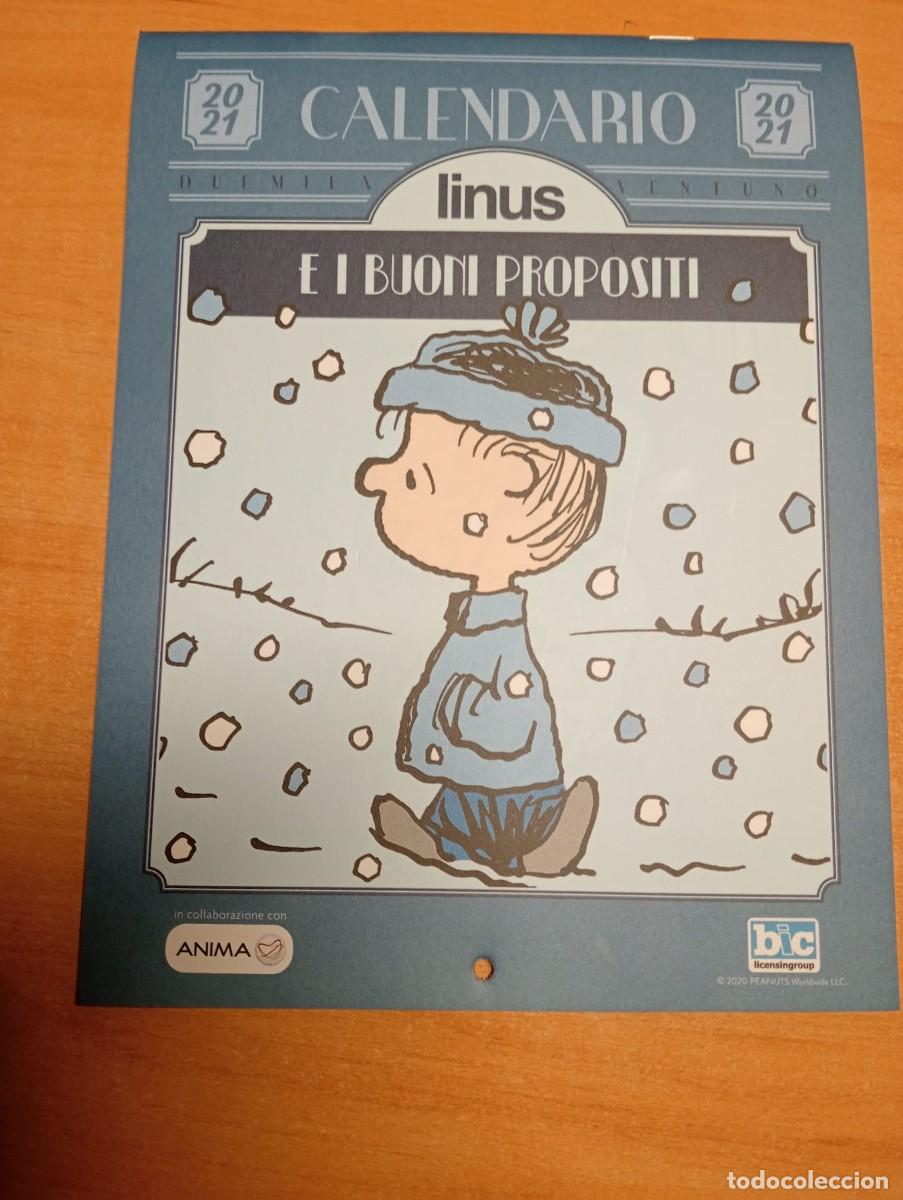 Coleccionismo calendarios: Calendario de pared Linus Snoopy 2021