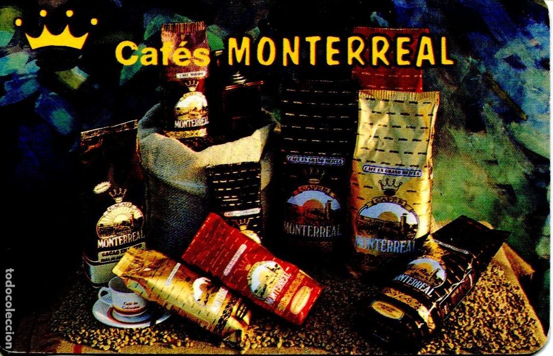 Collectables Calendars: Calendario bolsillo - CAF&Eacute;S MONTERREAL - FOURNIER - A&ntilde;o 1996