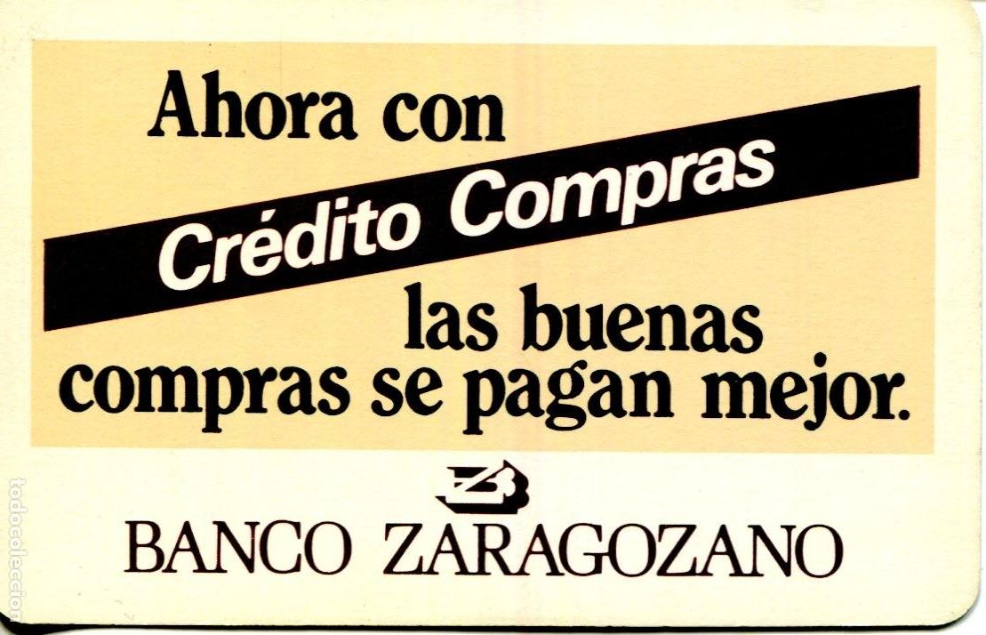 Coleccionismo calendarios: CALENDARIO FOURNIER 1983 BANCO ZARAGOZANO CREDITO COMPRAS