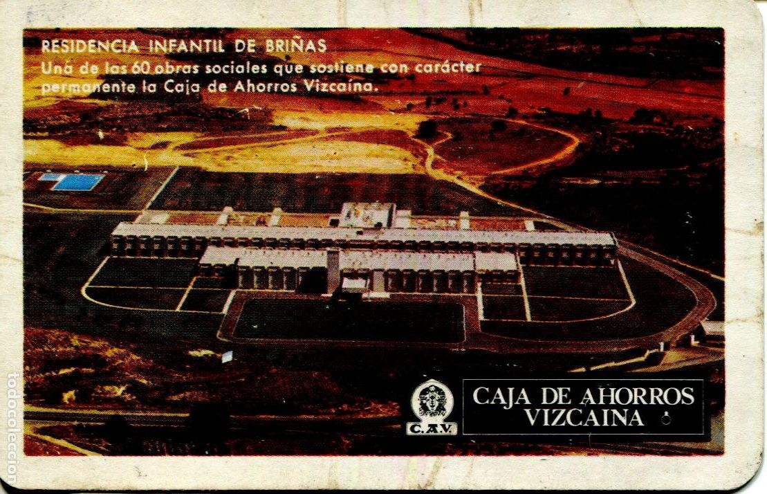 Collectables Calendars: CALENDARIO RESIDENCIA INFANTIL DE BRI&Ntilde;AS CAJA DE AHORROS VIZCA&Iacute;NA 1975 H. FOURNIER