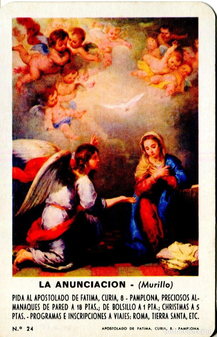 Coleccionismo calendarios: CALENDARIO FOURNIER LA ANUNCIACI&Oacute;N A&Ntilde;O 1973 Apostolado de Fatima RELIGIOSO