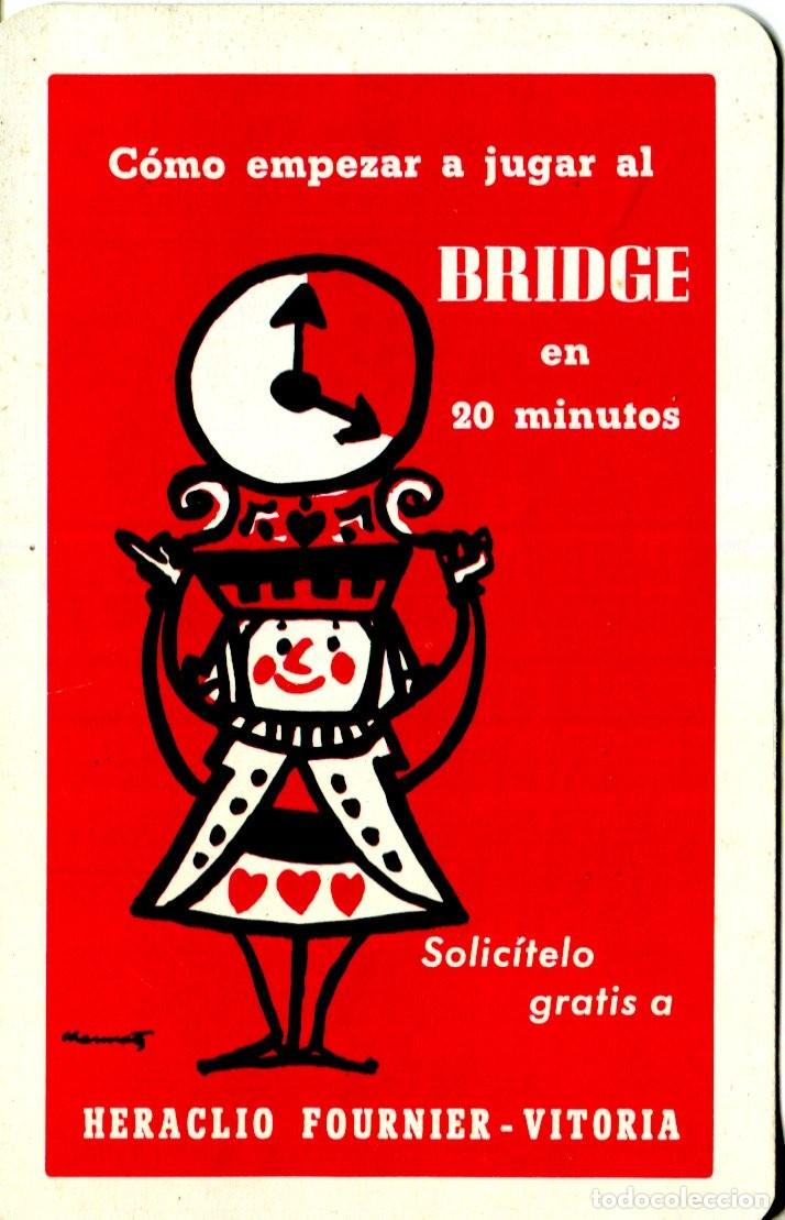 Coleccionismo calendarios: CALENDARIO FOURNIER. COMO EMPEZAR A JUGAR AL BRIDGE EN 20 MINUTOS. A&Ntilde;O 1963