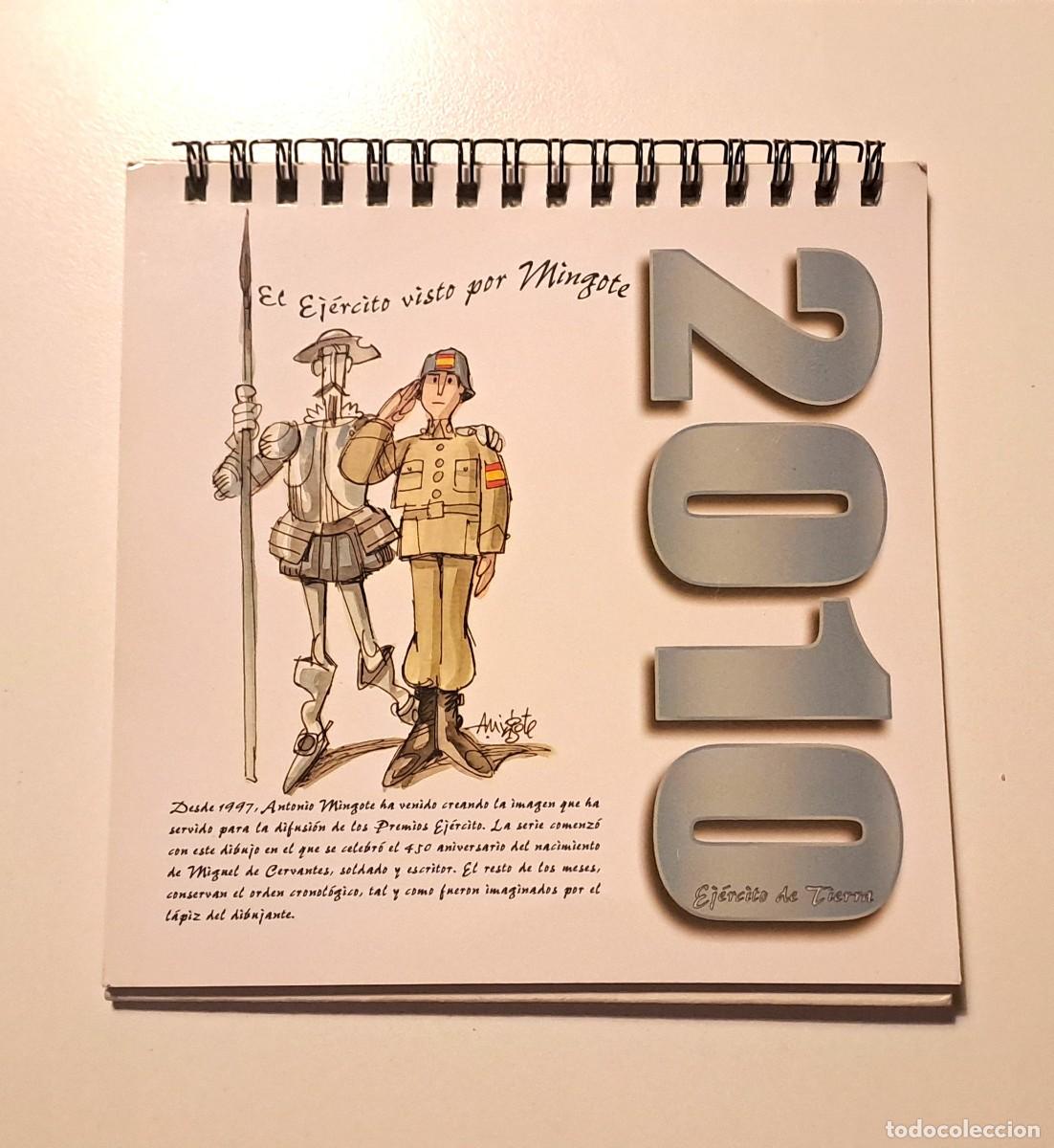 Coleccionismo calendarios: CALENDARIO SOBREMESA EN ESPIRAL A&Ntilde;O 2010 - EL EJERCITO VISTO POR MINGOTE