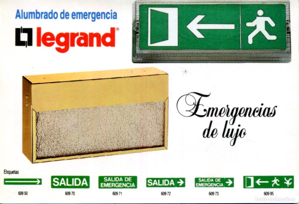 Coleccionismo calendarios: CALENDARIO DOBLE A&Ntilde;O 1988 - 1989 - ALUMBRADO DE EMERGENCIA LEGRAND
