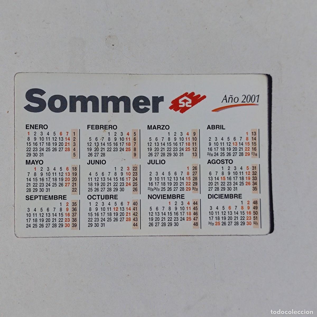 Coleccionismo calendarios: CALENDARIO DE BOLSILLO 2001 - SOMMER / CONVERTIDOR AZAP PESETA / &euro;