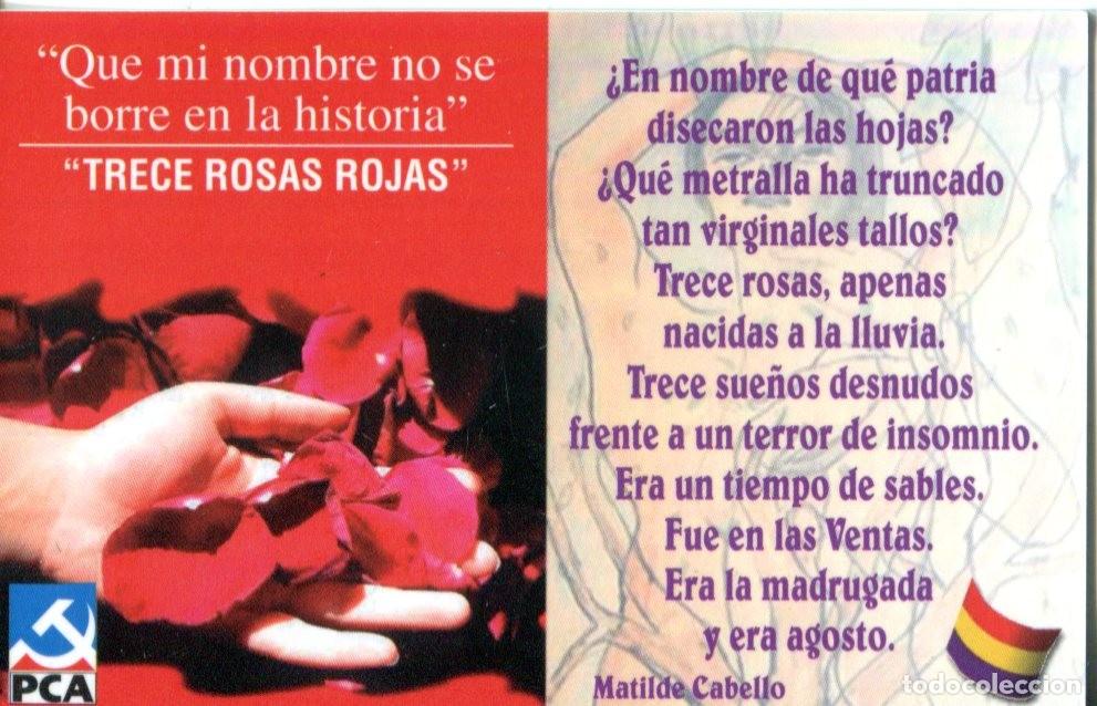 Coleccionismo calendarios: CALENDARIO POLITICO 2008 - PCA. PARTIDO COMUNISTA DE ASTURIAS. MIERES - TRECE ROSAS ROJAS