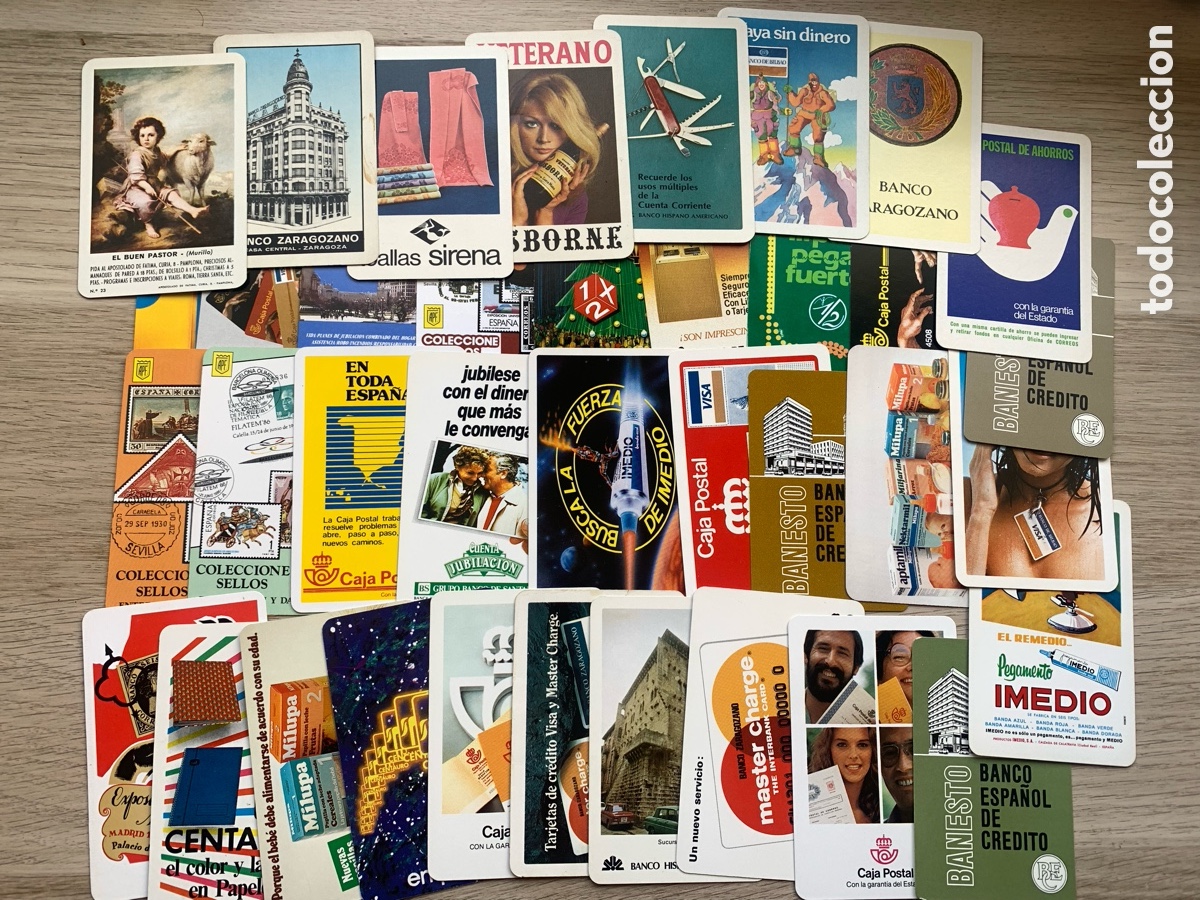 Collectables Calendars: Lote x 37 Fournier 1972 - 1990 Calendarios de bolsillo