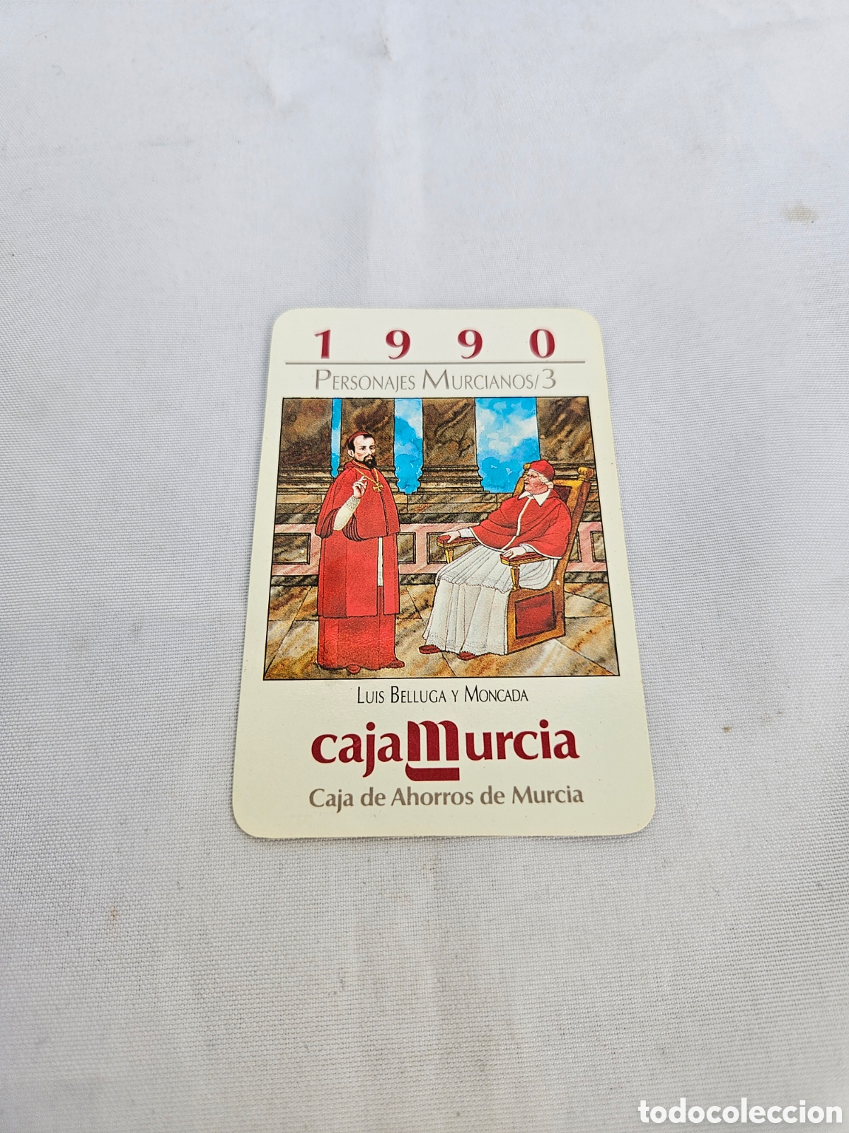 Coleccionismo calendarios: CALENDARIO PUBLICIDAD CAJA MURCIA. LUIS BELLUGA Y MONCADA. 1990