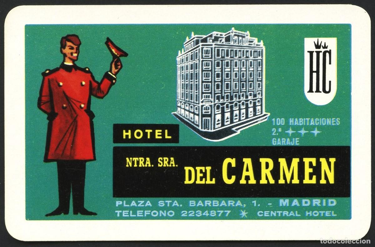 Collezionismo Calendari: CALENDARIO DE BOLSILLO, HOTEL NTRA. SRA. DEL CARMEN, 1963, H. FOURNIER