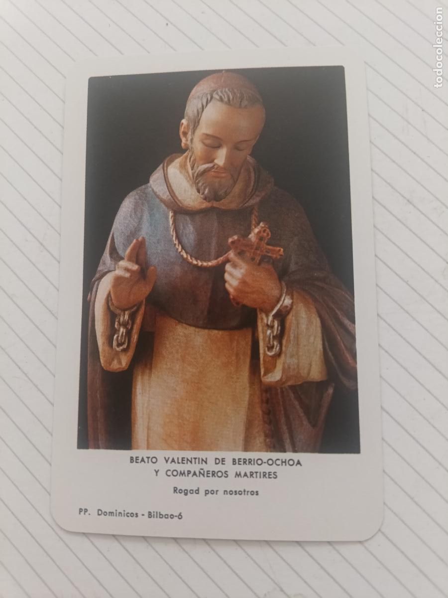 Coleccionismo calendarios: Calendario Fournier 1978, beato Valent&iacute;n de Berrio-Ochoa