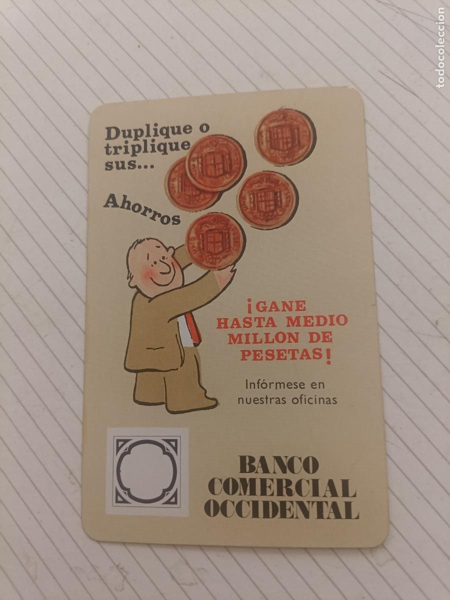 Coleccionismo calendarios: CALENDARIO FOURNIER BANCO COMERCIAL OCCIDENTAL A&Ntilde;O 1978