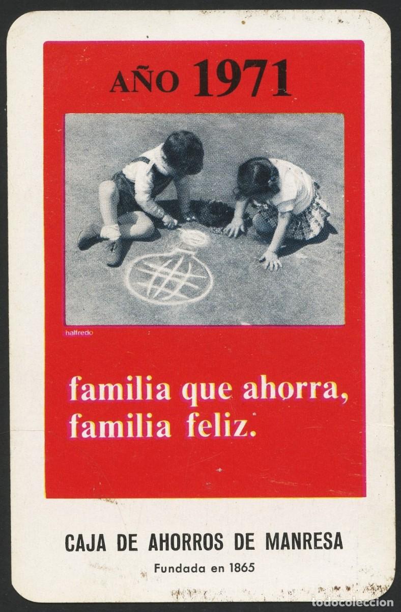 Collezionismo Calendari: CALENDARIO DE BOLSILLO, CAJA DE AHORROS DE MANRESA, 1971, H. FOURNIER