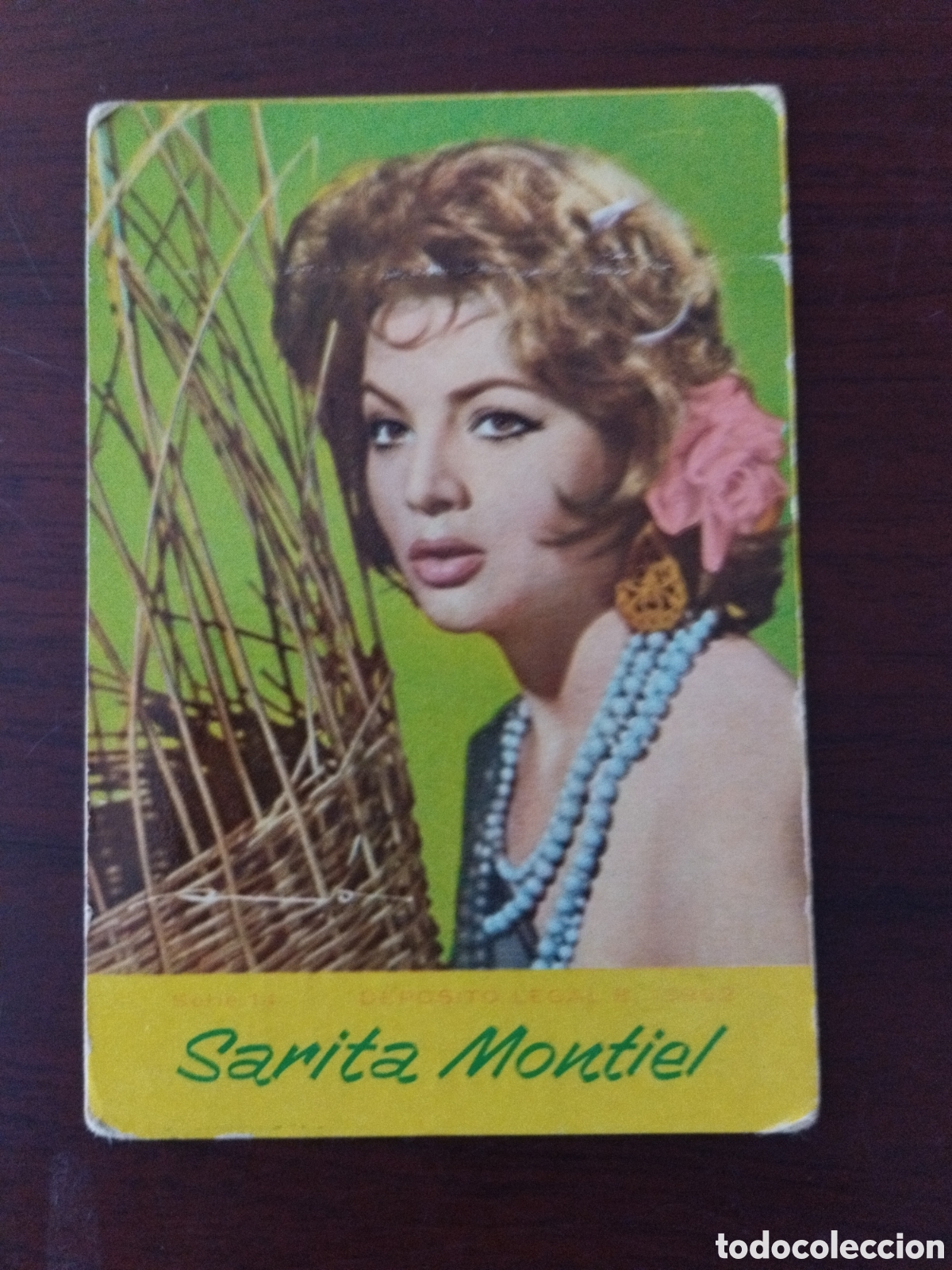 Sammeln von Kalendern: Calendario de serie amarilla Sara Montiel con publicidad de &Eacute;cija a&ntilde;o 1966