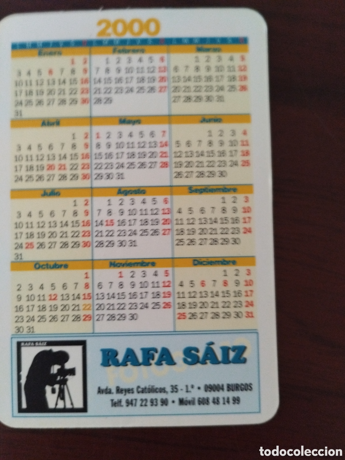 Coleccionismo calendarios: Calendario Rafael saiz a&ntilde;o 2000 - Foto 2