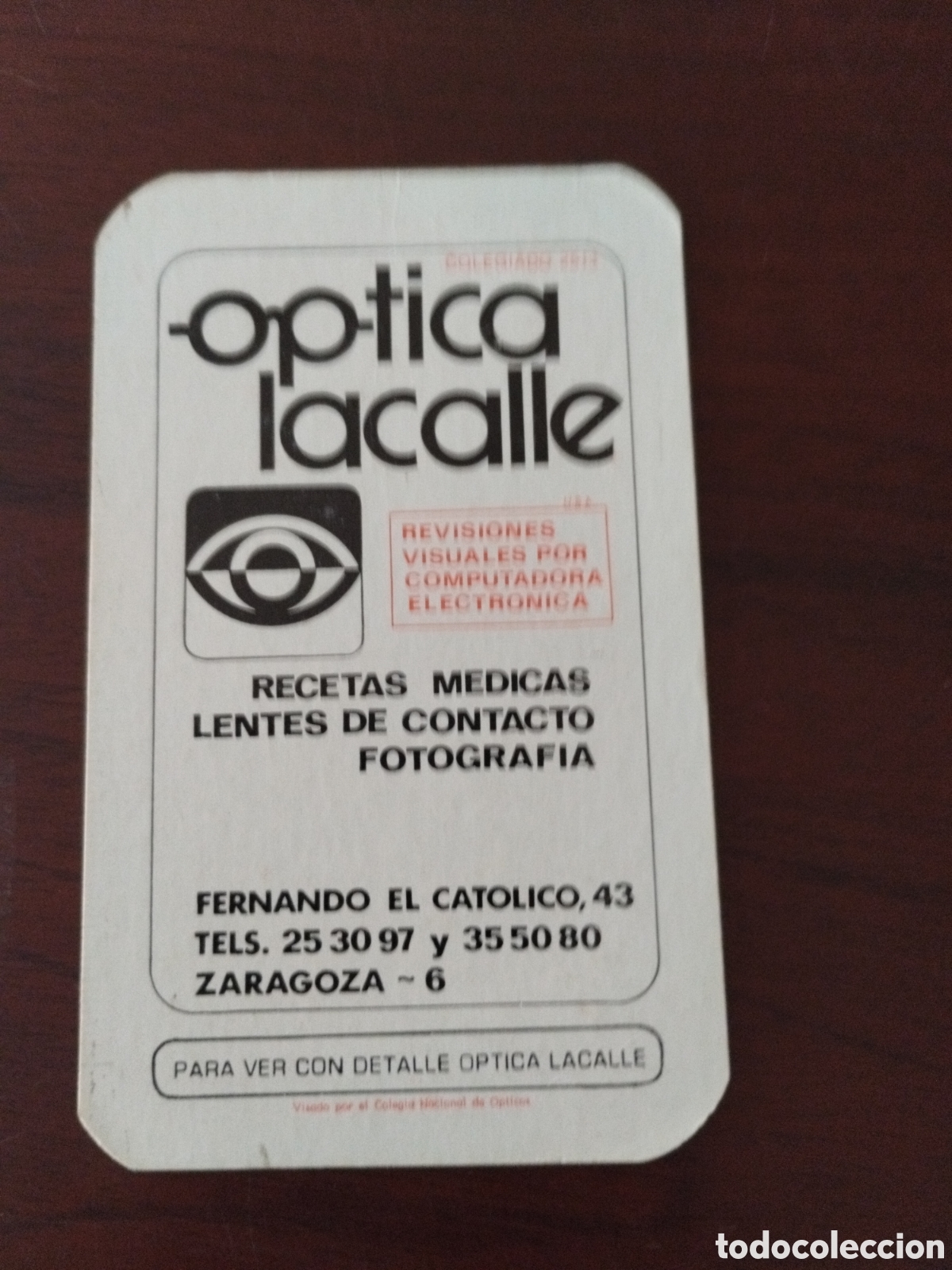 Collectables Calendars: Calendario &oacute;ptica lacalle a&ntilde;o 1981