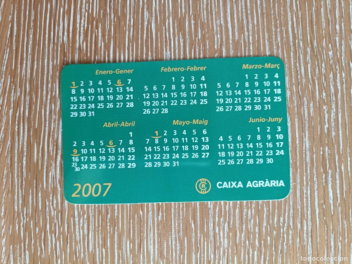 Sammeln von Kalendern: CALENDARIO BOLSILLO - A&Ntilde;O 2007 - CAIXA AGRARIA - CAJA RURAL - BANCO CAJA