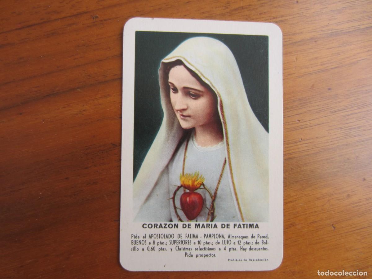 Sammeln von Kalendern: CALENDARIO FOURNIER-CORAZON DE MARIA DE FATIMA-DEL 1961 VER FOTOS