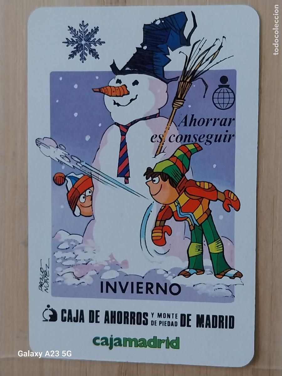 Coleccionismo calendarios: FOURNIER CAJA MADRID INVIERNO CALENDARIO A&Ntilde;O 1983 *+* PUBLI DORSO BOLI