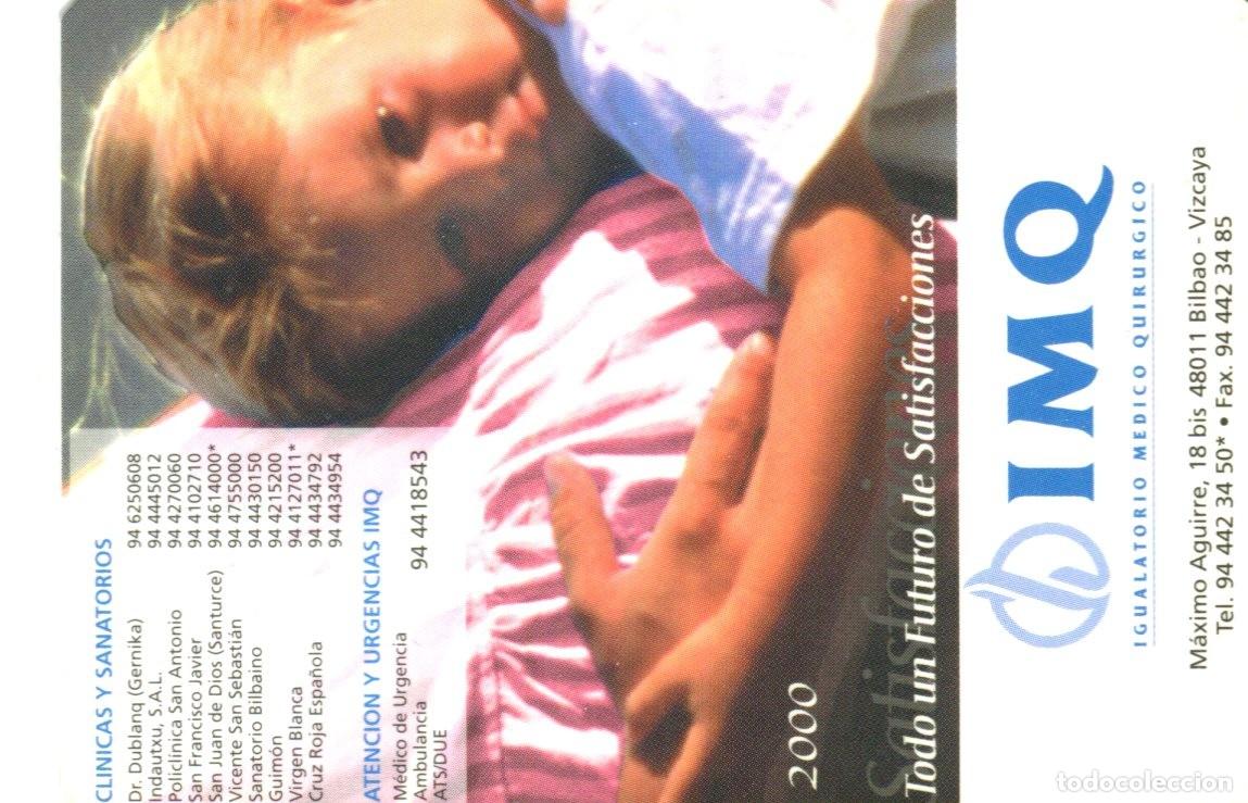 Coleccionismo calendarios: Calendario A&ntilde;o 2000, Seguros IMQ Igualatorio Medico Quirurgico