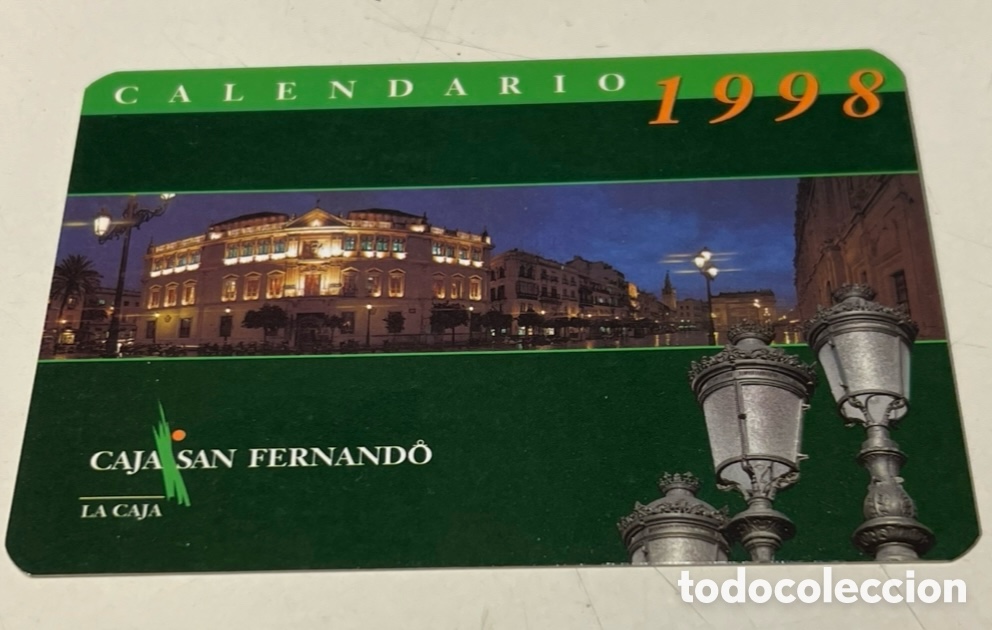 Coleccionismo calendarios: Calendario de bolsillo. Caja San Fernando. La Caja. 1998.