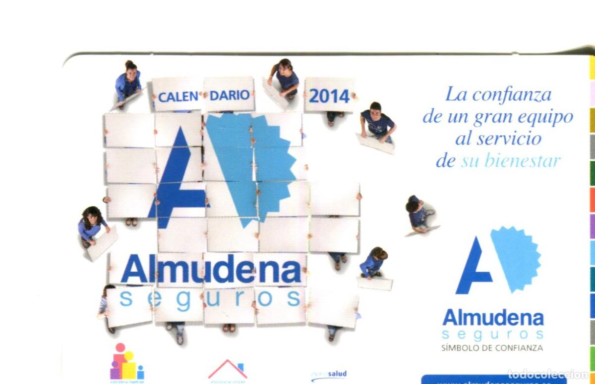 Coleccionismo calendarios: CALENDARIO BOLSILLO - A&Ntilde;O 2014 - ALMUDENA SEGUROS