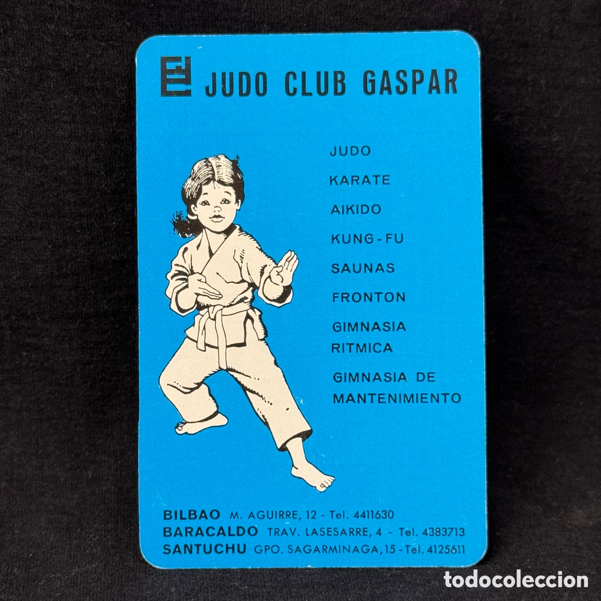 Colecionismo Calend&aacute;rios: CALENDARIO BOLSILLO FOURNIER 1981 JUDO CLUB GASPAR BILBAO BARACALDO SANTUCHU