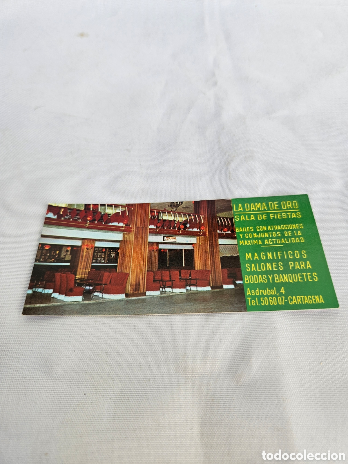 Collectionnisme Calendriers: CALENDARIO RESTAURANTE LA DAMA DE ORO. CARTAGENA. 1971