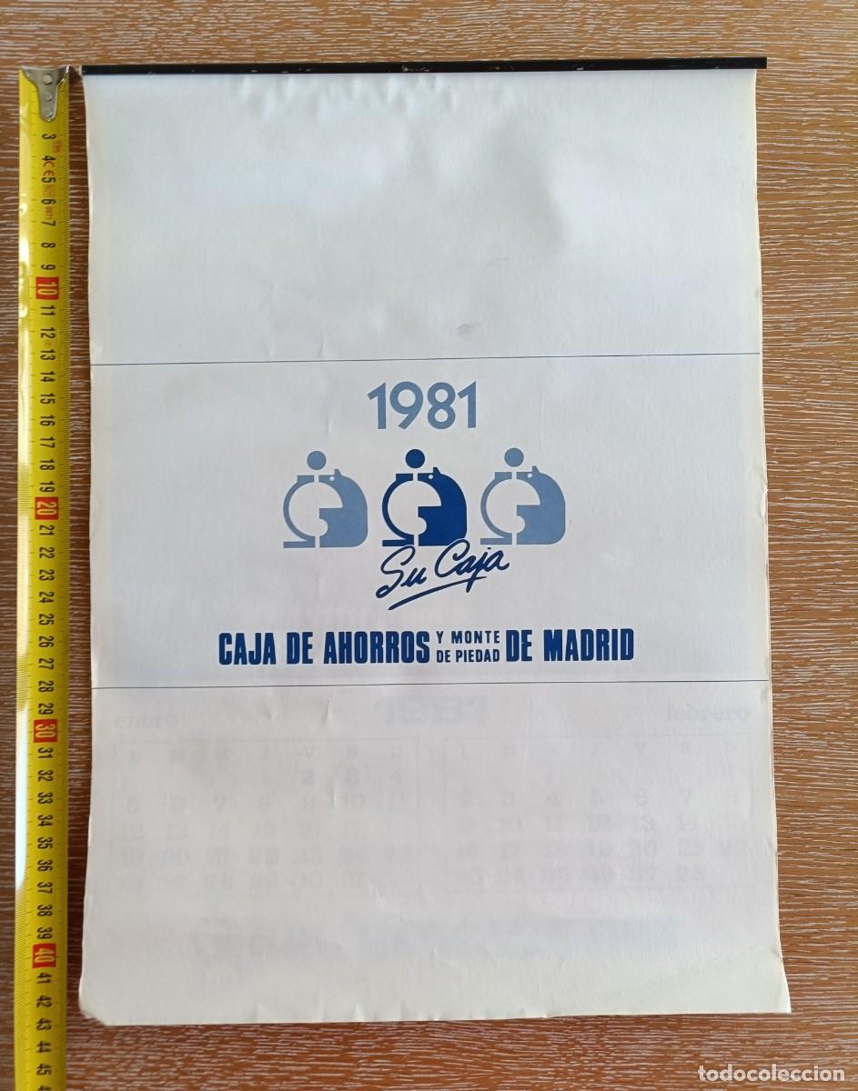 Sammeln von Kalendern: CALENDARIO DE PARED - A&Ntilde;O 1981 - CAJA MADRID - 2 MESES POR L&Aacute;MINA