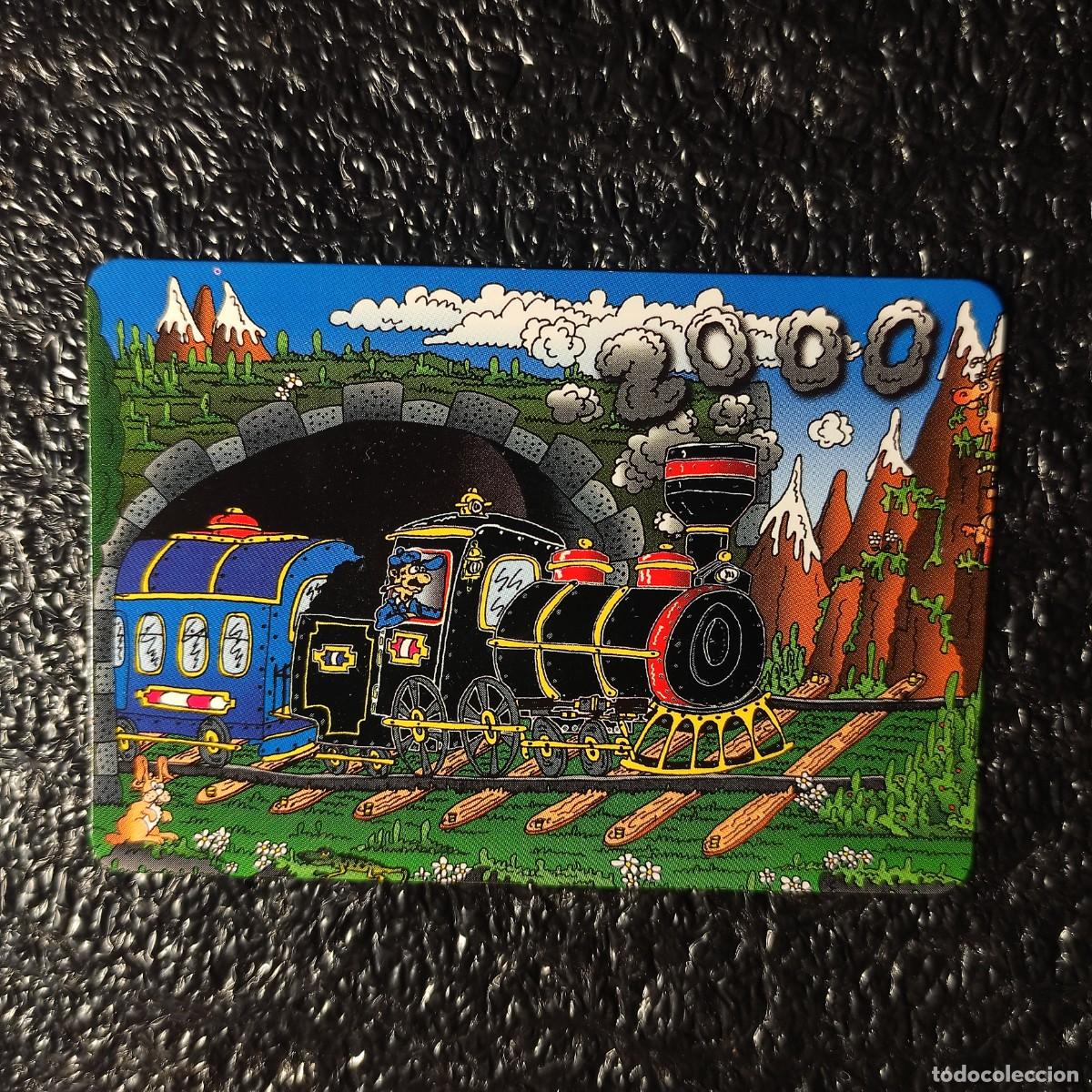 Coleccionismo calendarios: CALENDARIO DE BOLSILLO . TREN. LOCOMOTORA A VAPOR CON APARTAVACAS * DIBUJO * A&Ntilde;O 2.000 ** T3