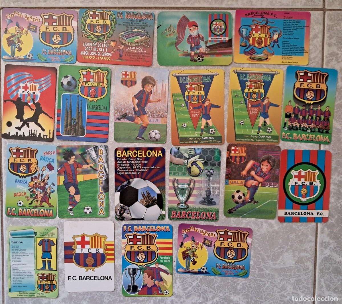 Coleccionismo calendarios: lote de 20 calendarios de bolsillo de futbol, F. C. Barcelona.