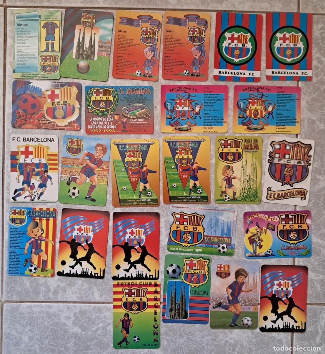 Coleccionismo calendarios: lote de 25 calendarios de bolsillo de futbol, F. C. Barcelona, a&ntilde;os 90.