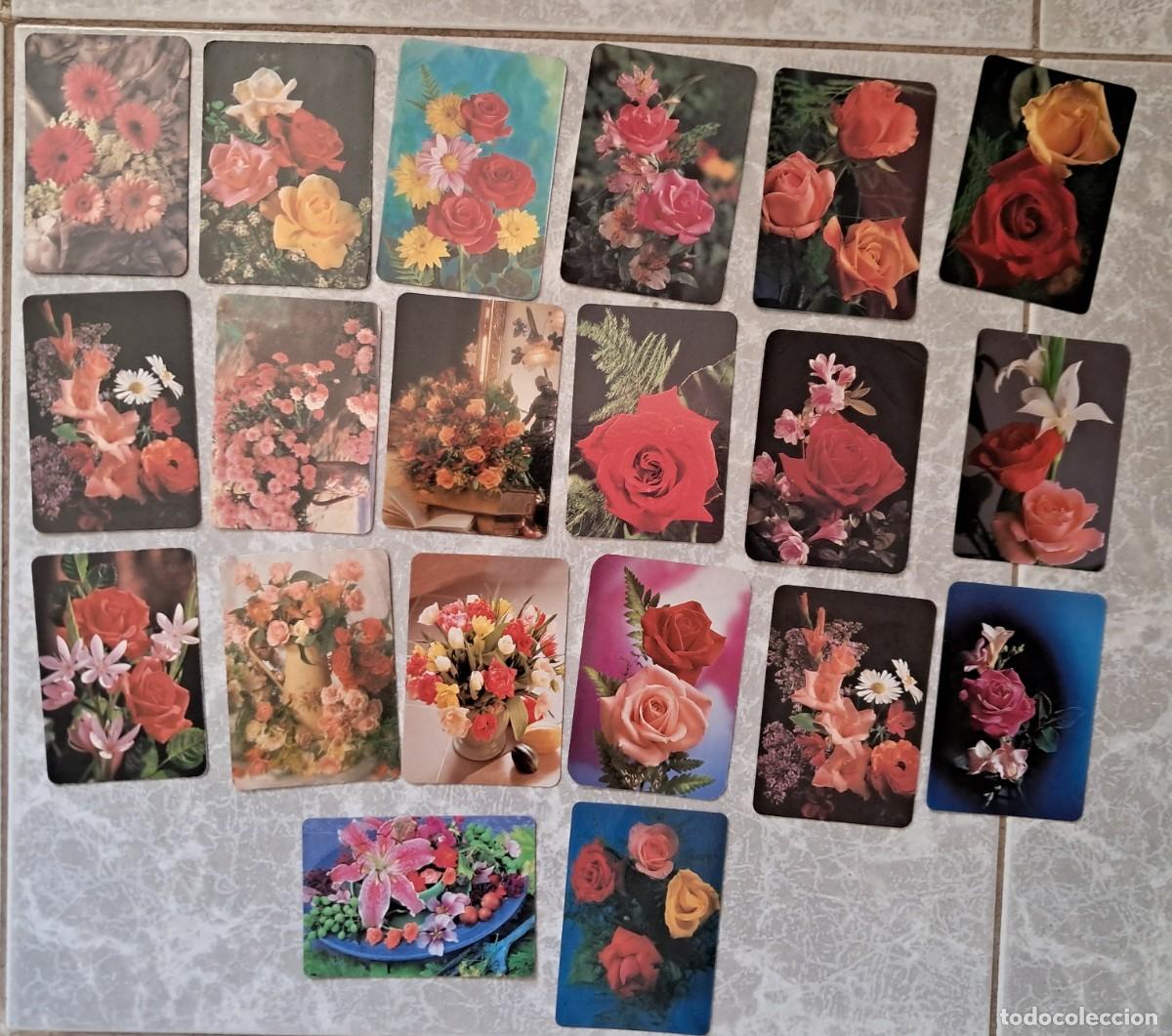 Coleccionismo calendarios: lote de 20 calendarios de bolsillo de flores, plantas, a&ntilde;os 90.