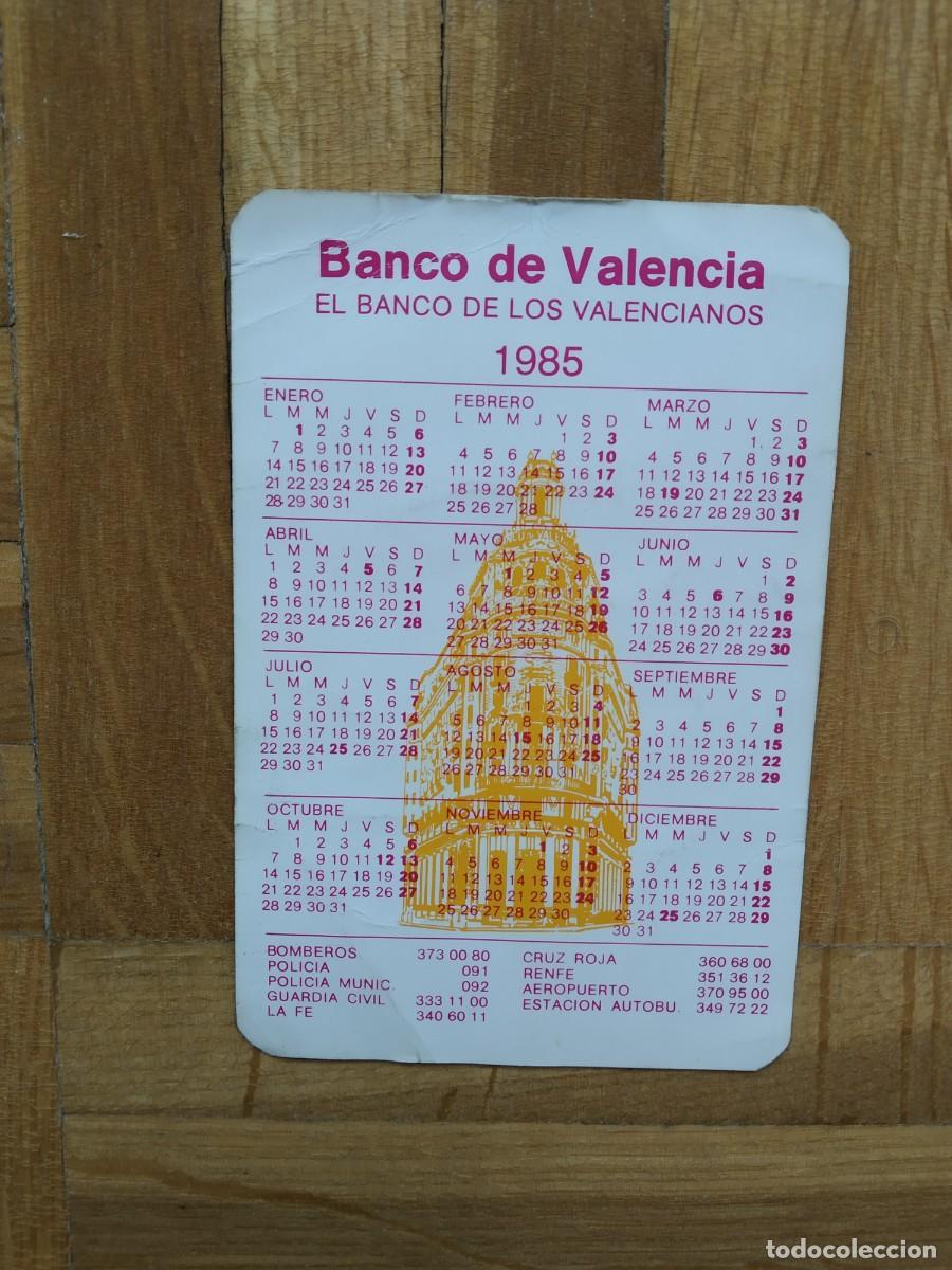 Collectables Calendars: CALENDARIO DE BANCOS Y CAJAS BANCO DE VALENCIA Y RADIO TAXI A&Ntilde;O 1985 VER FOTOS